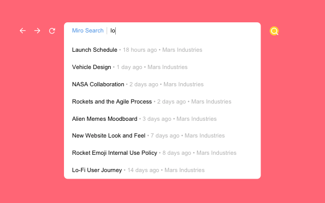 thumbnail for Chrome Search Extension for Miro